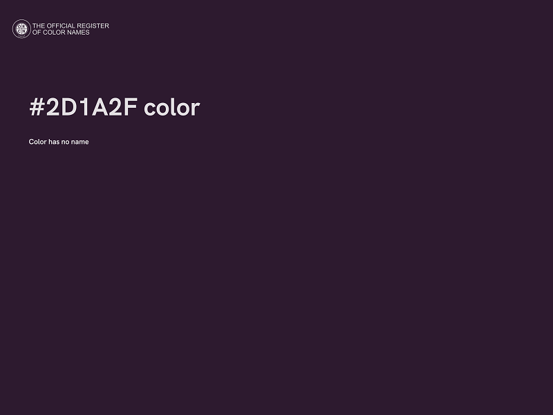 #2D1A2F color image