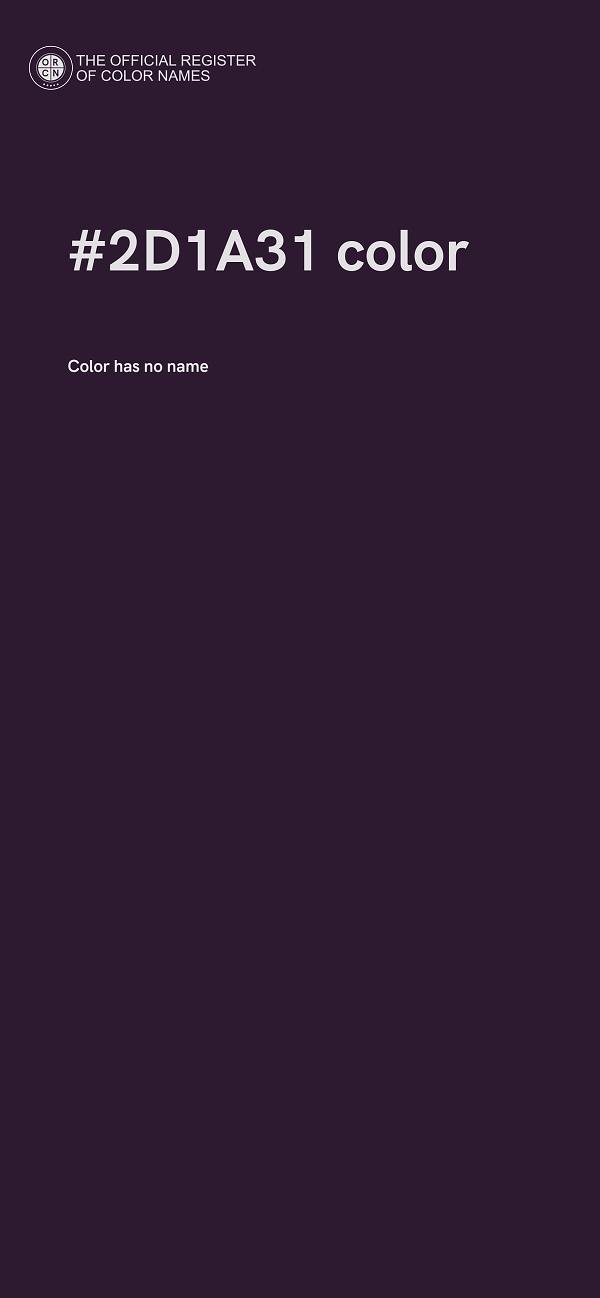 #2D1A31 color image