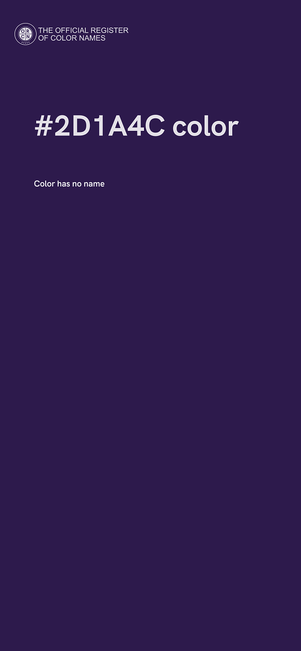 #2D1A4C color image