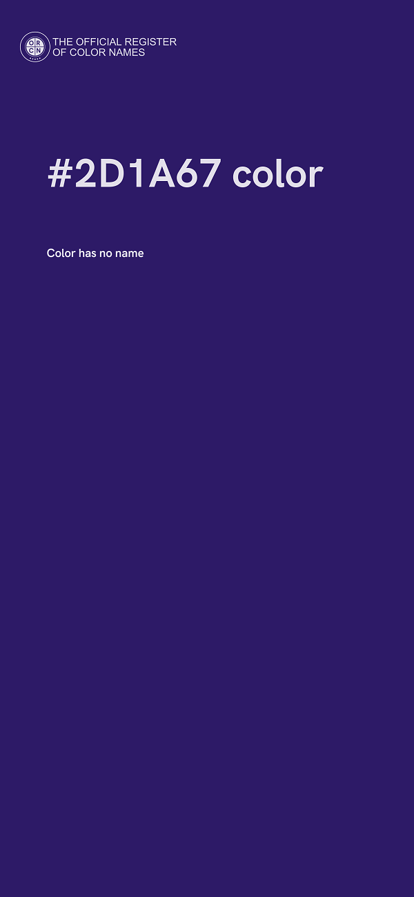 #2D1A67 color image