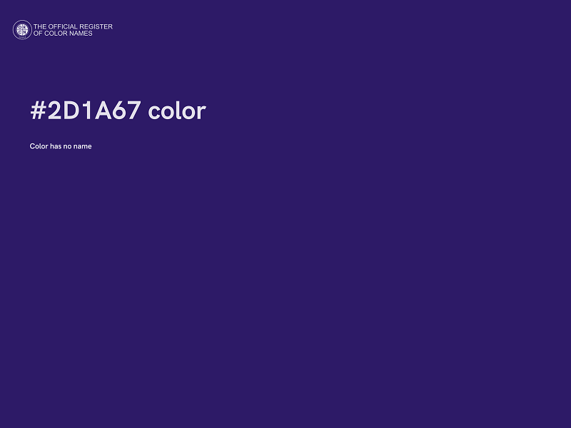 #2D1A67 color image