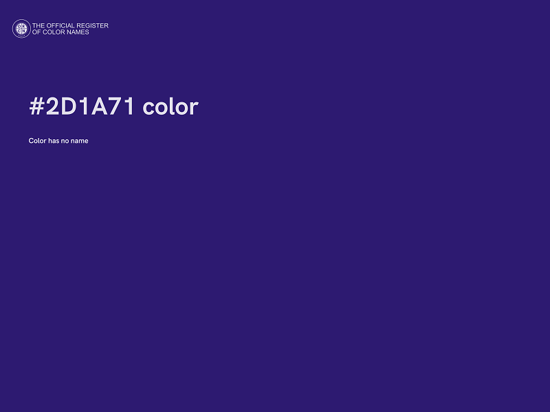 #2D1A71 color image