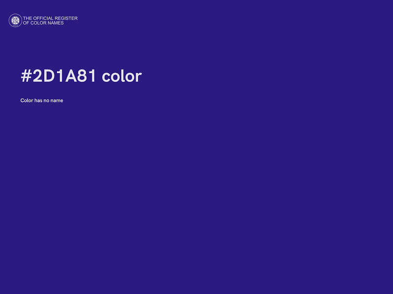 #2D1A81 color image