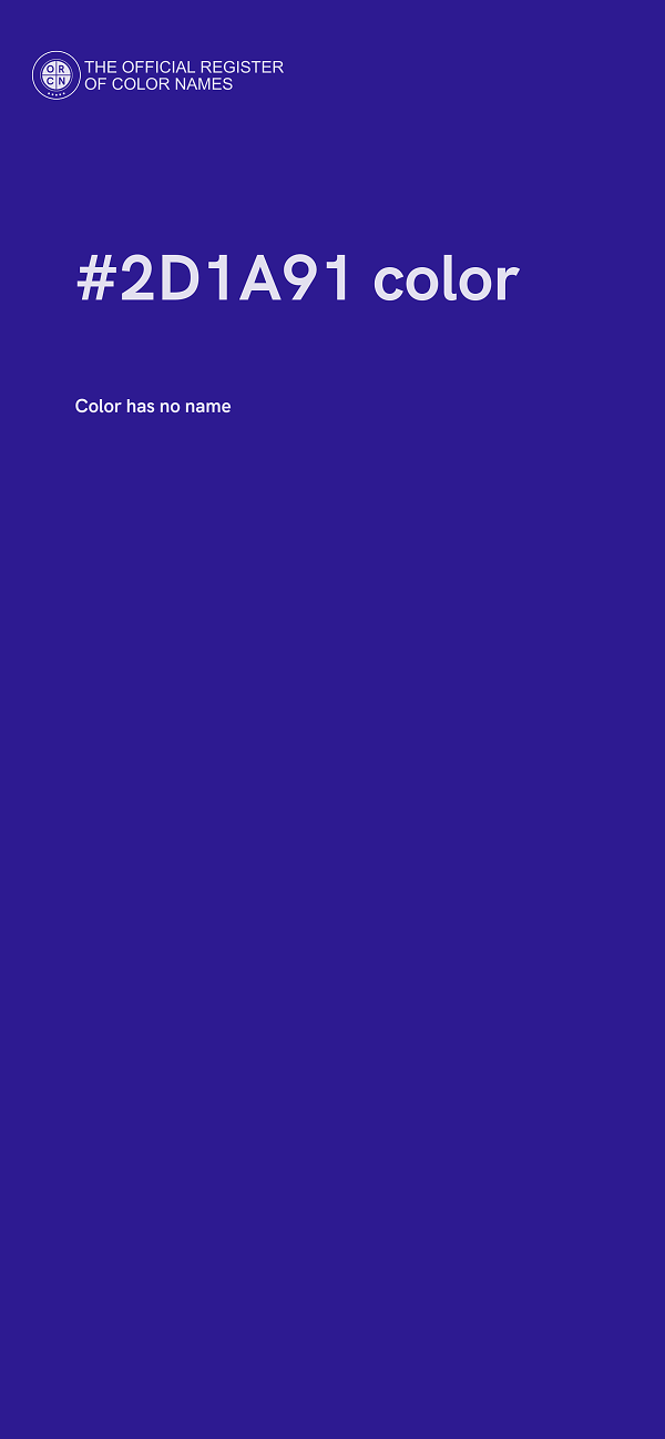 #2D1A91 color image