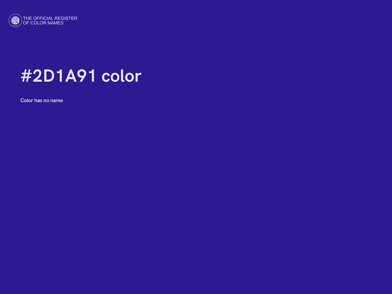 #2D1A91 color image