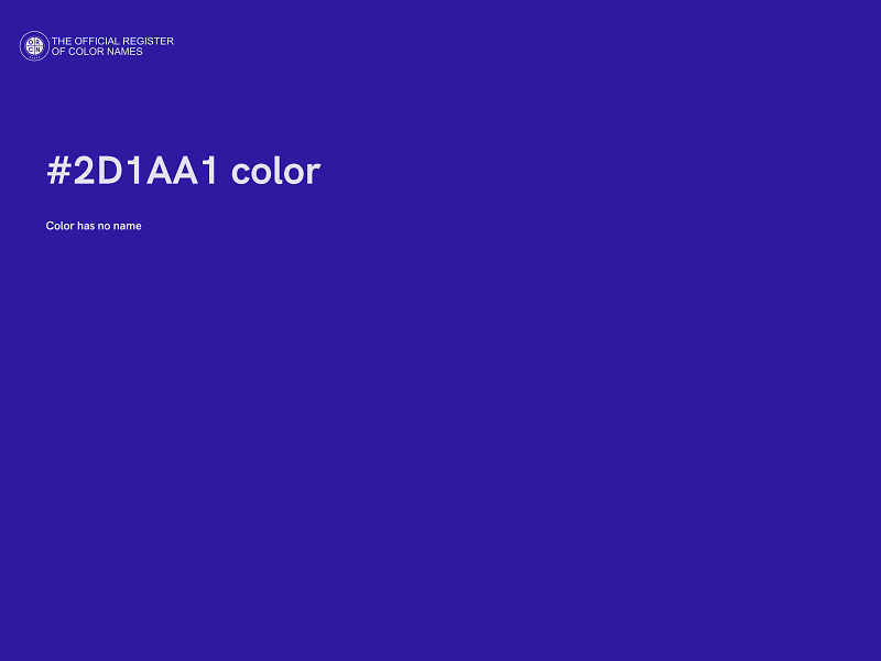 #2D1AA1 color image