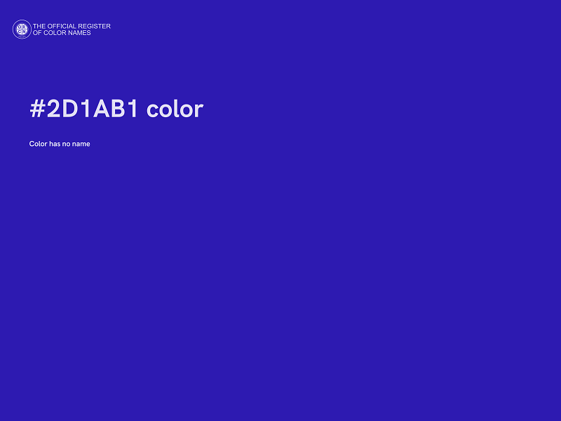 #2D1AB1 color image