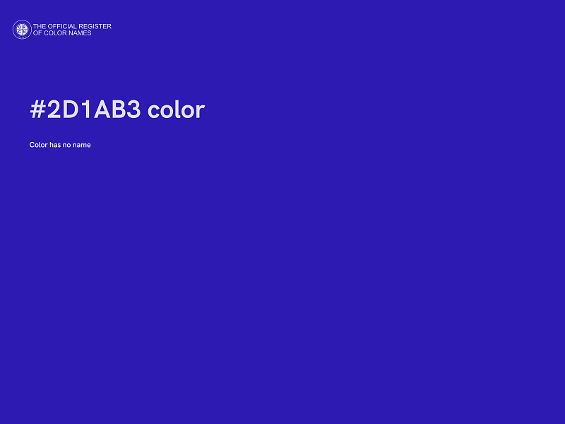 #2D1AB3 color image