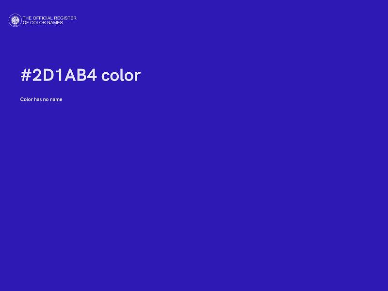 #2D1AB4 color image