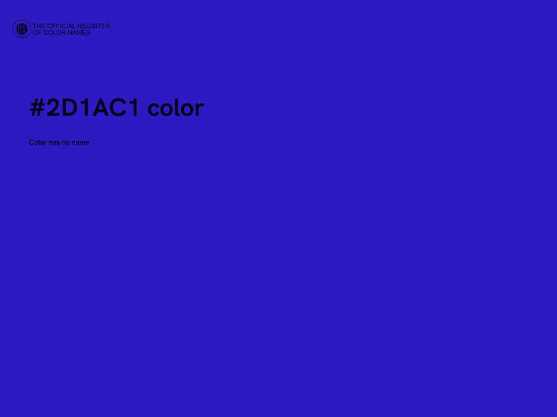 #2D1AC1 color image
