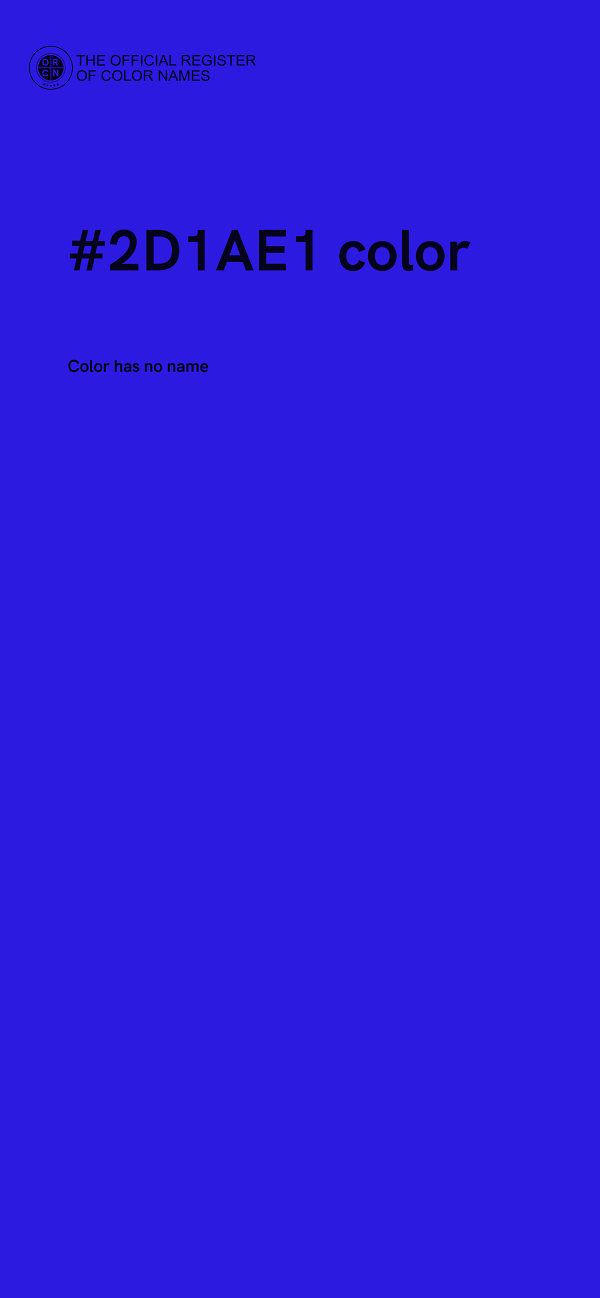 #2D1AE1 color image