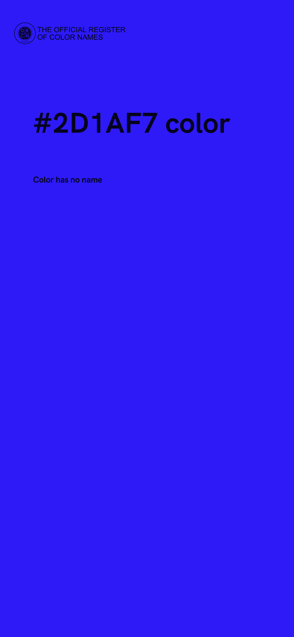 #2D1AF7 color image