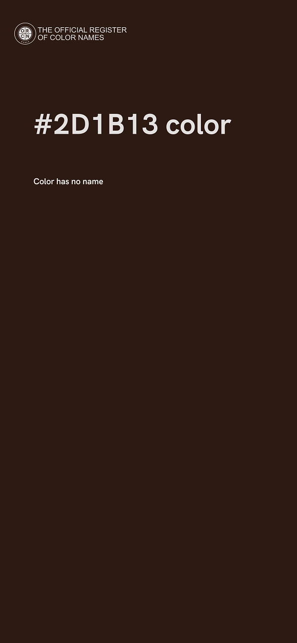 #2D1B13 color image