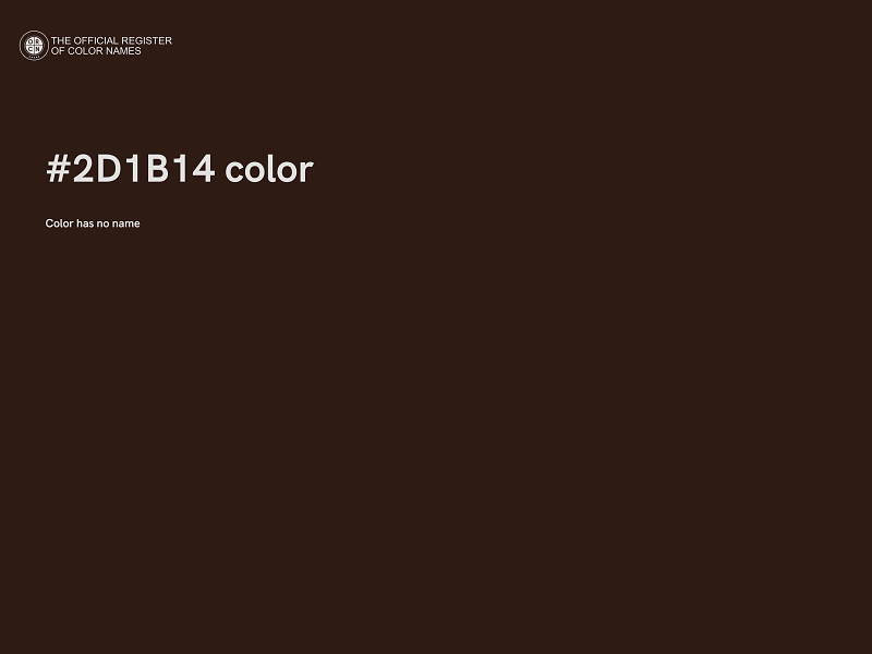 #2D1B14 color image