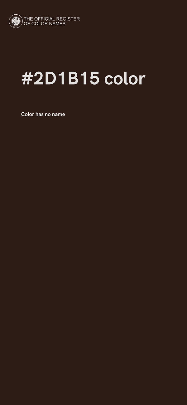 #2D1B15 color image