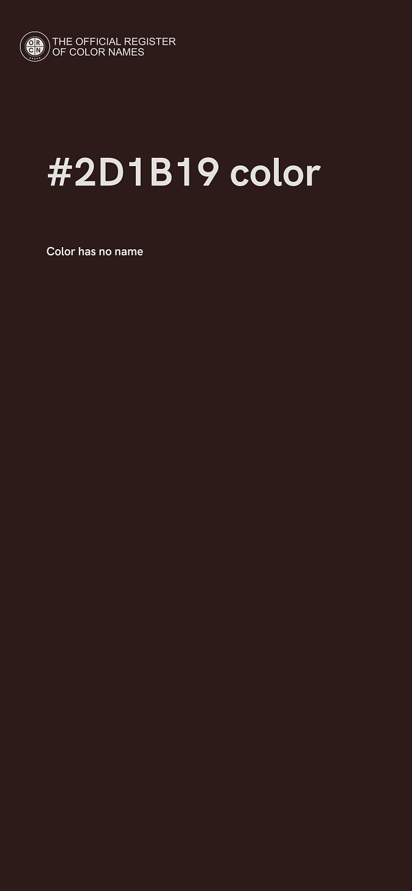 #2D1B19 color image