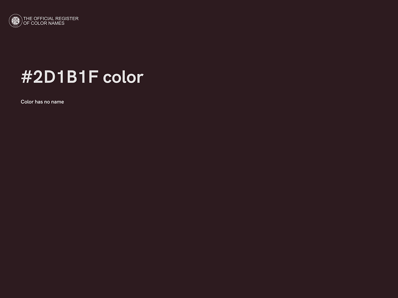 #2D1B1F color image