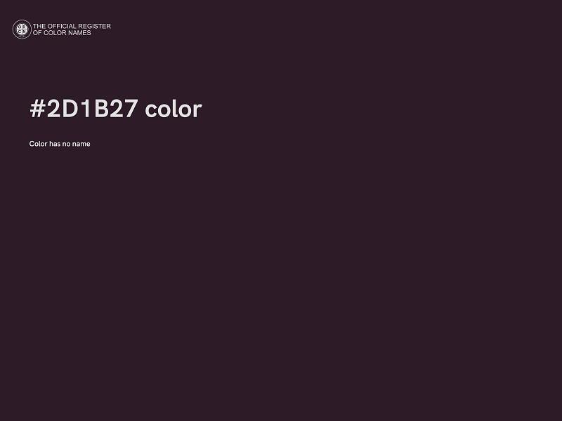 #2D1B27 color image