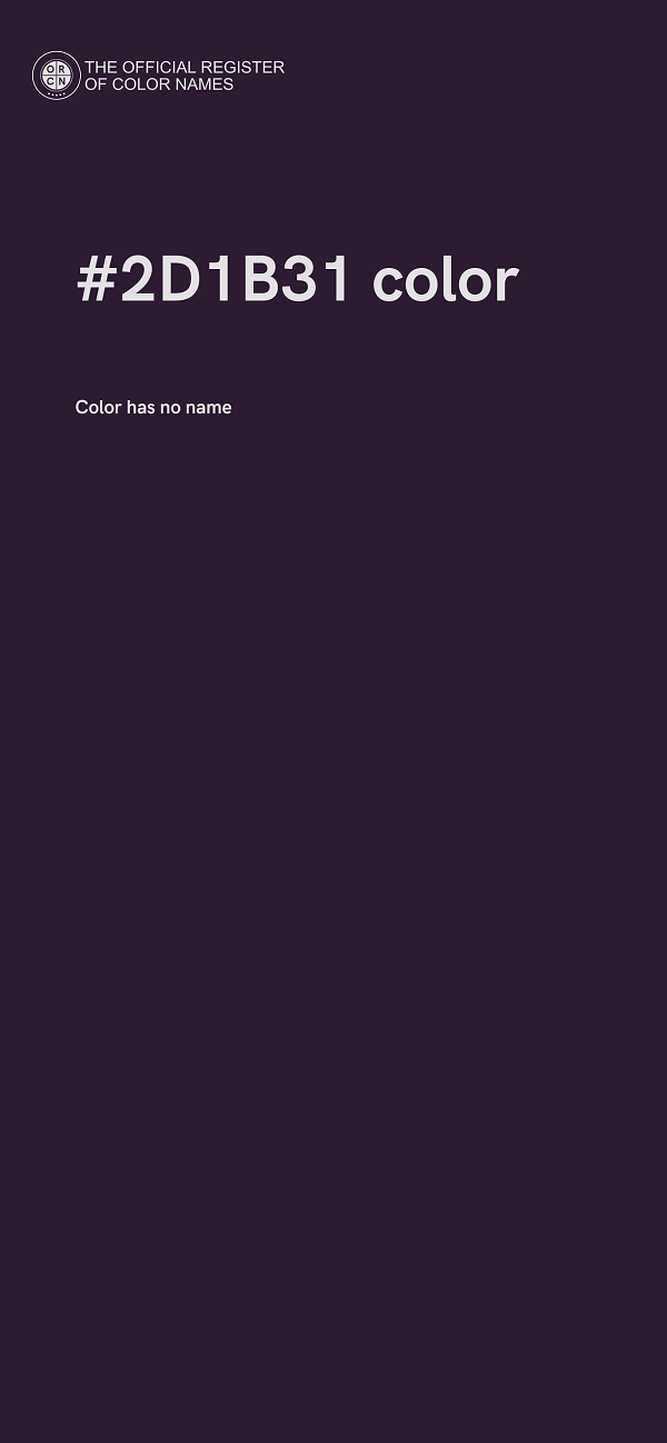 #2D1B31 color image