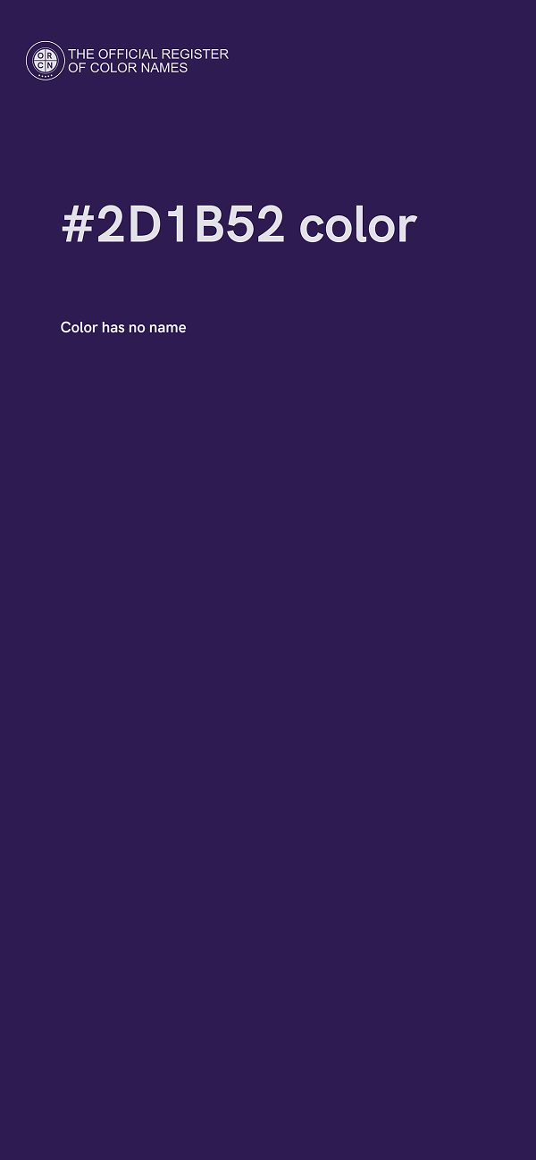 #2D1B52 color image