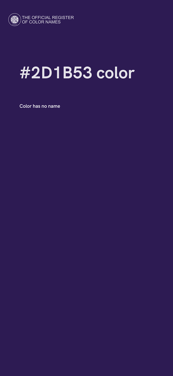 #2D1B53 color image