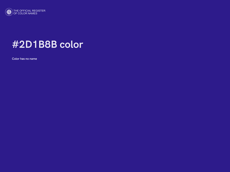 #2D1B8B color image