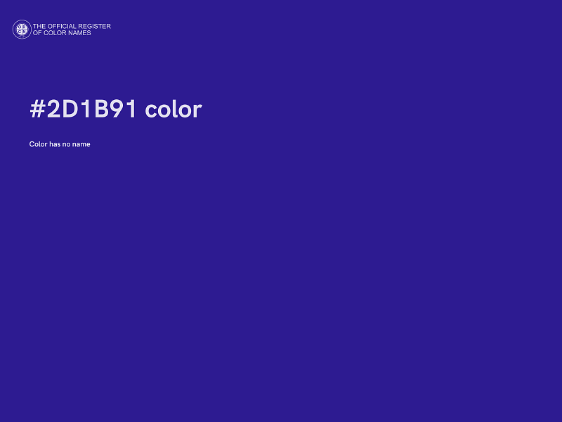 #2D1B91 color image