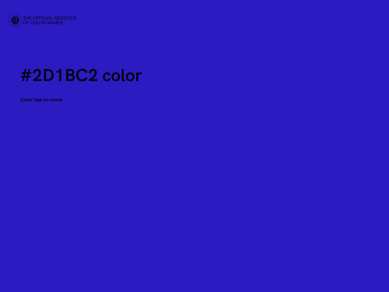 #2D1BC2 color image