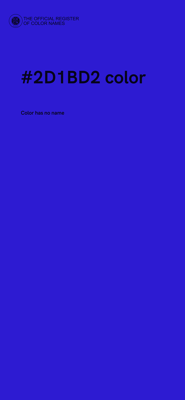 #2D1BD2 color image
