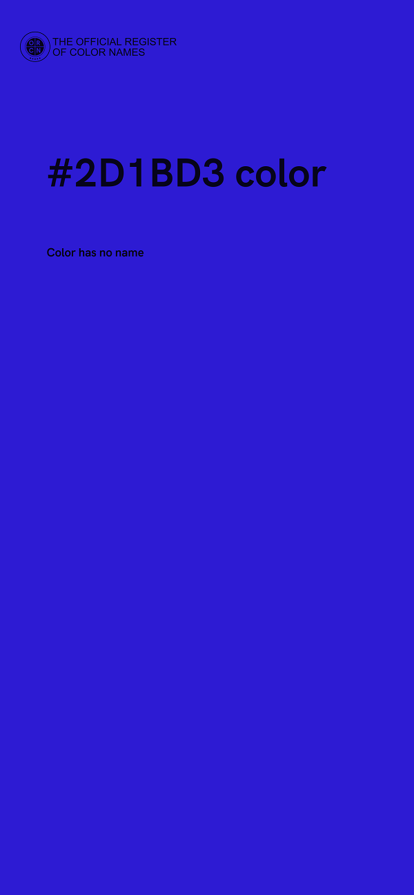 #2D1BD3 color image
