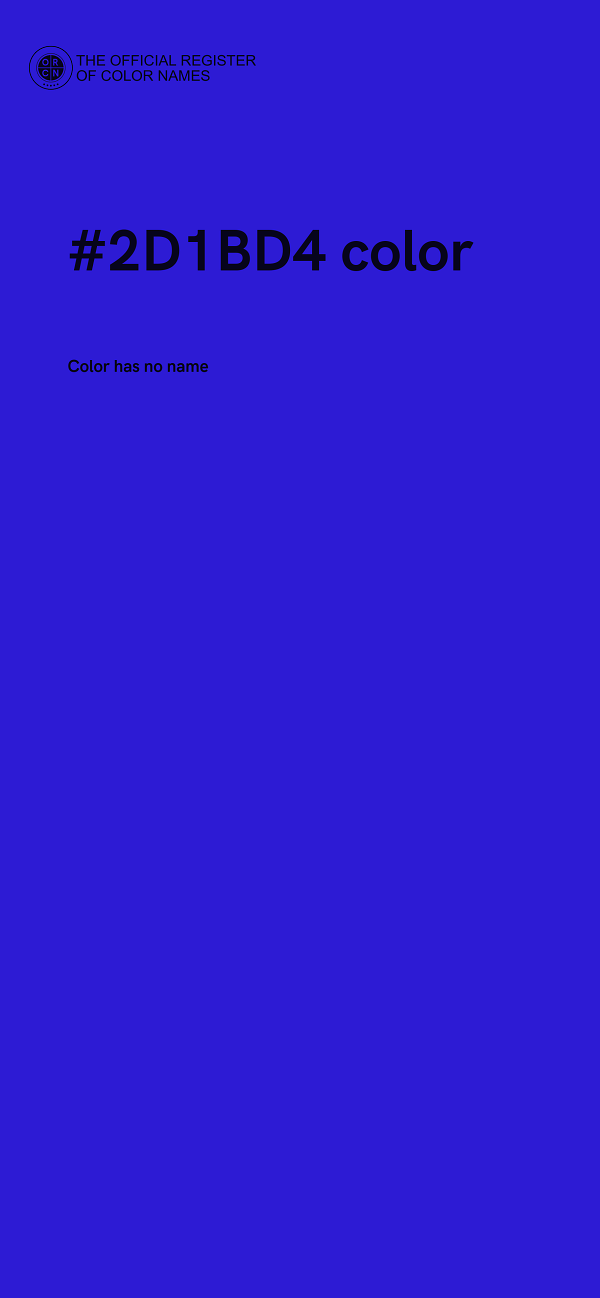 #2D1BD4 color image