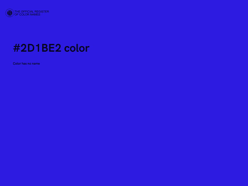 #2D1BE2 color image