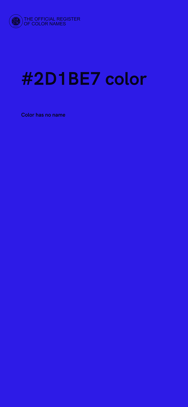 #2D1BE7 color image