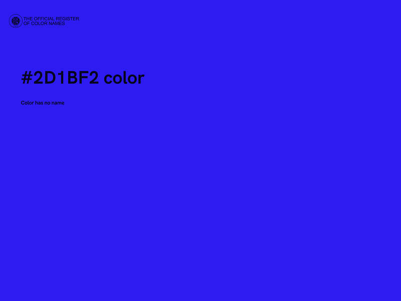 #2D1BF2 color image