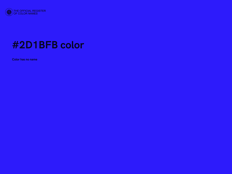 #2D1BFB color image