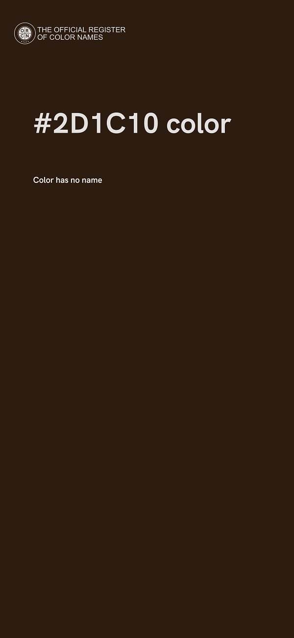 #2D1C10 color image