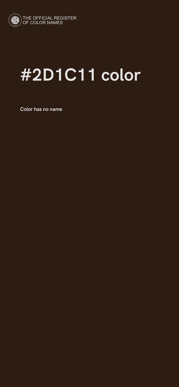 #2D1C11 color image