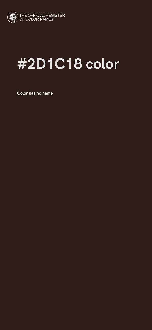 #2D1C18 color image