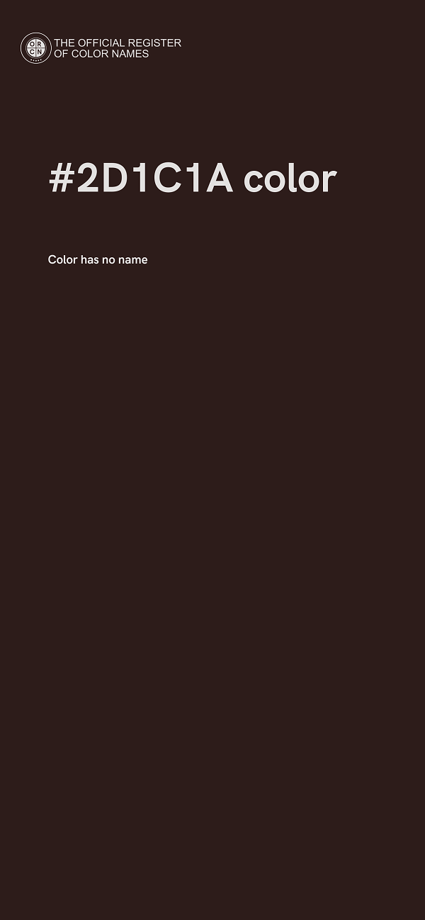 #2D1C1A color image