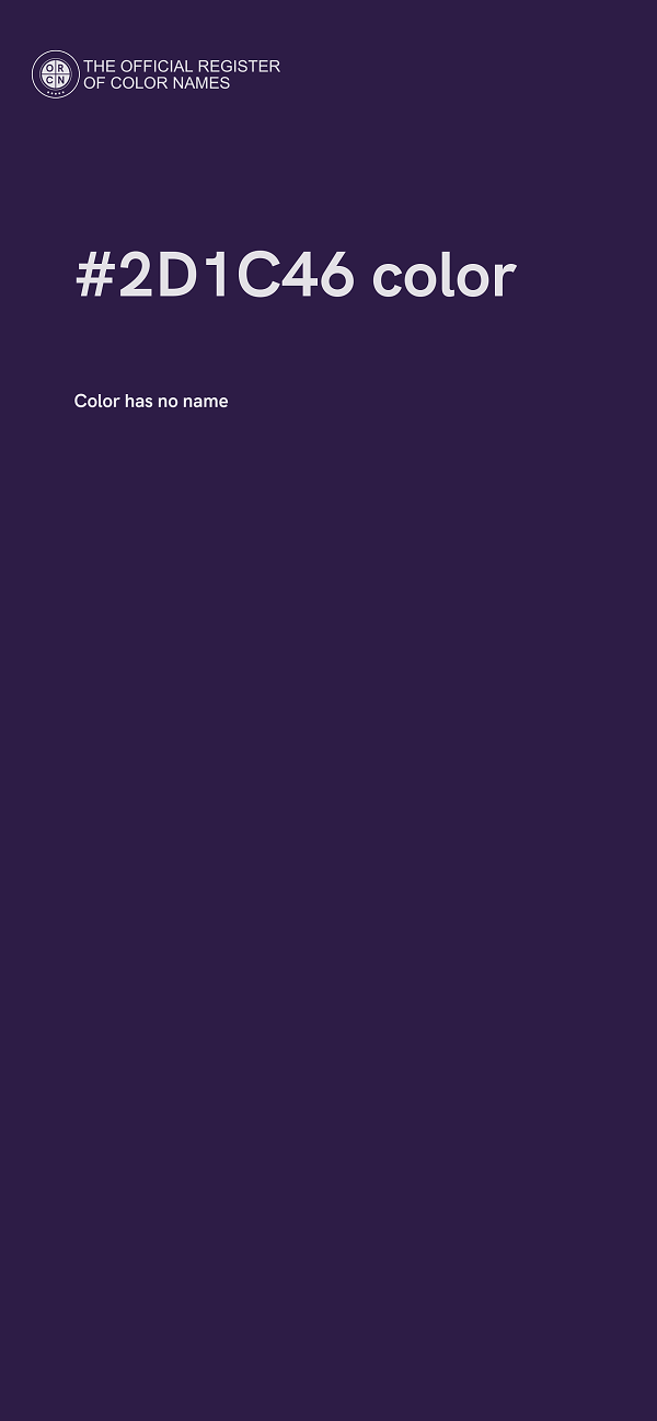 #2D1C46 color image
