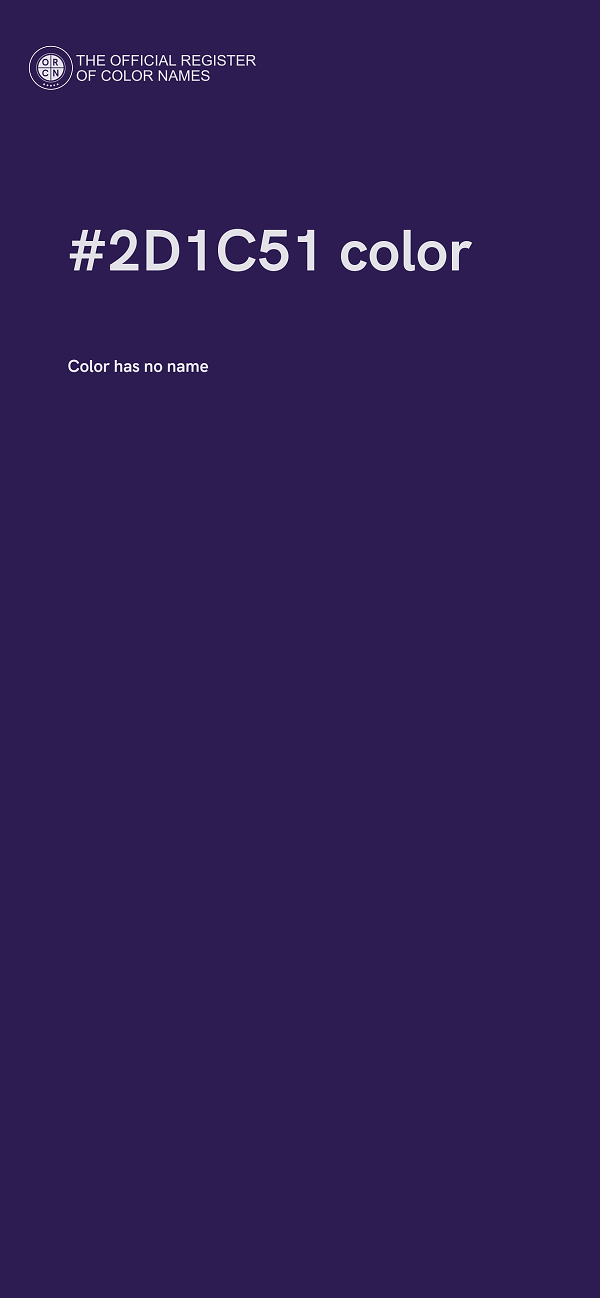 #2D1C51 color image