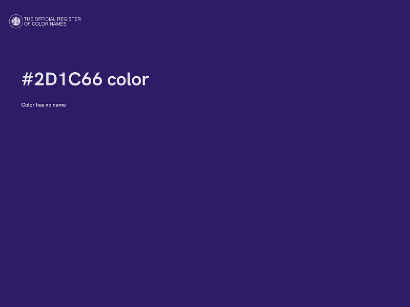 #2D1C66 color image