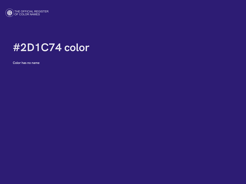 #2D1C74 color image