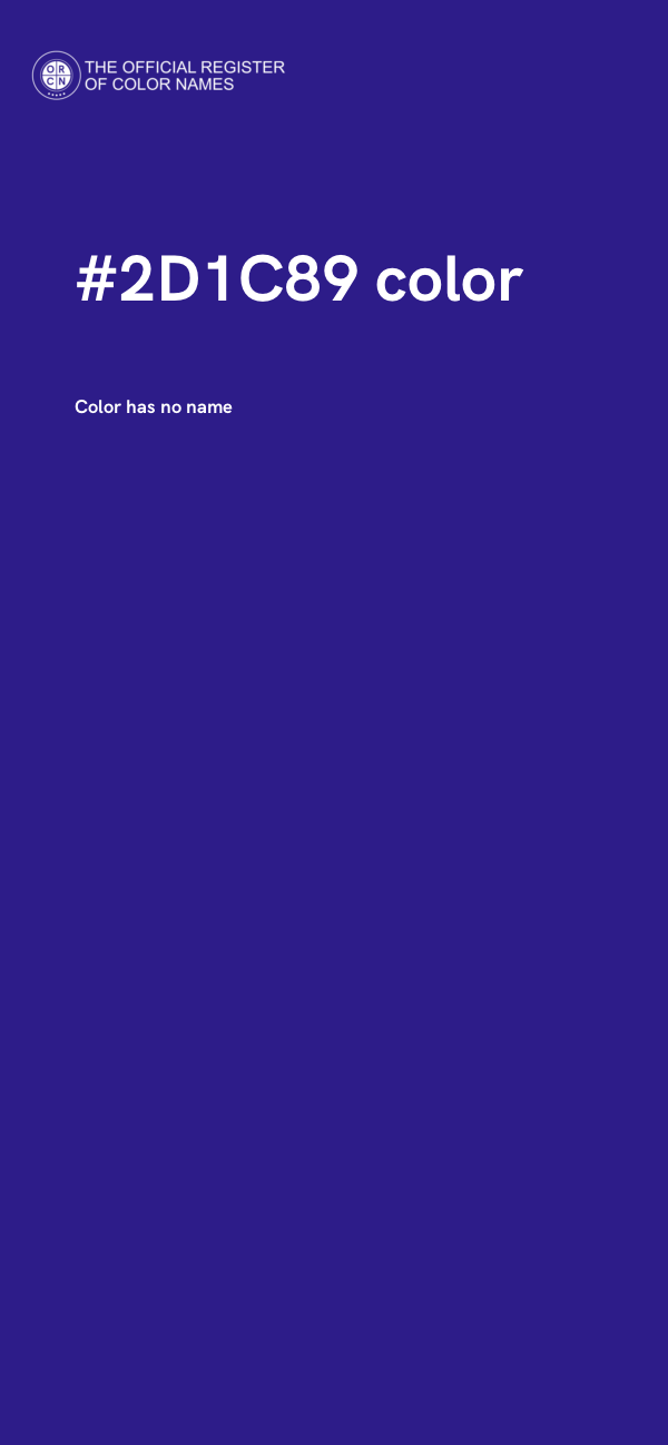 #2D1C89 color image