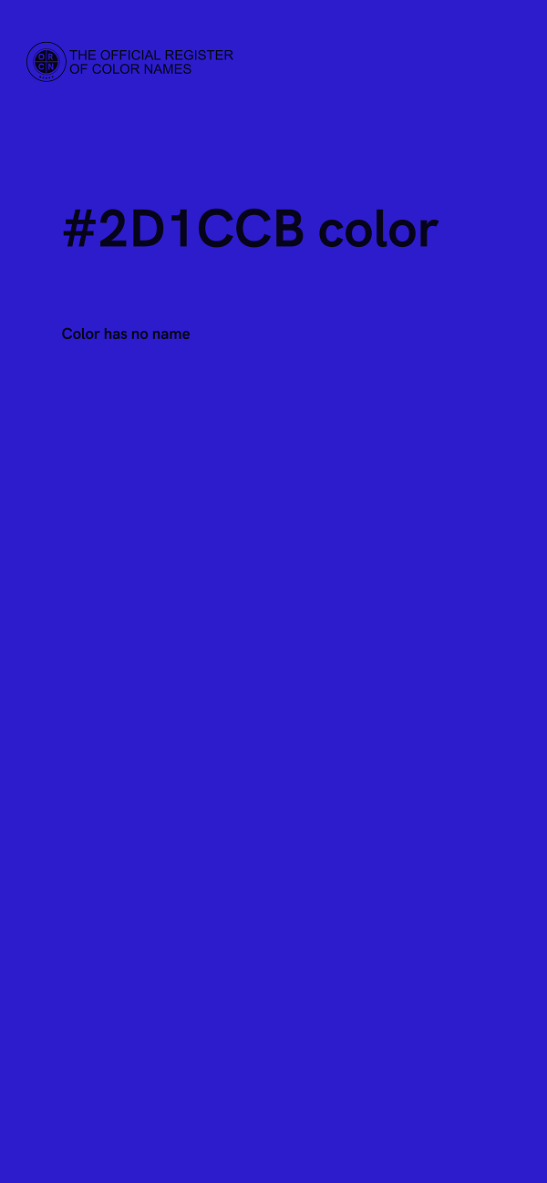 #2D1CCB color image
