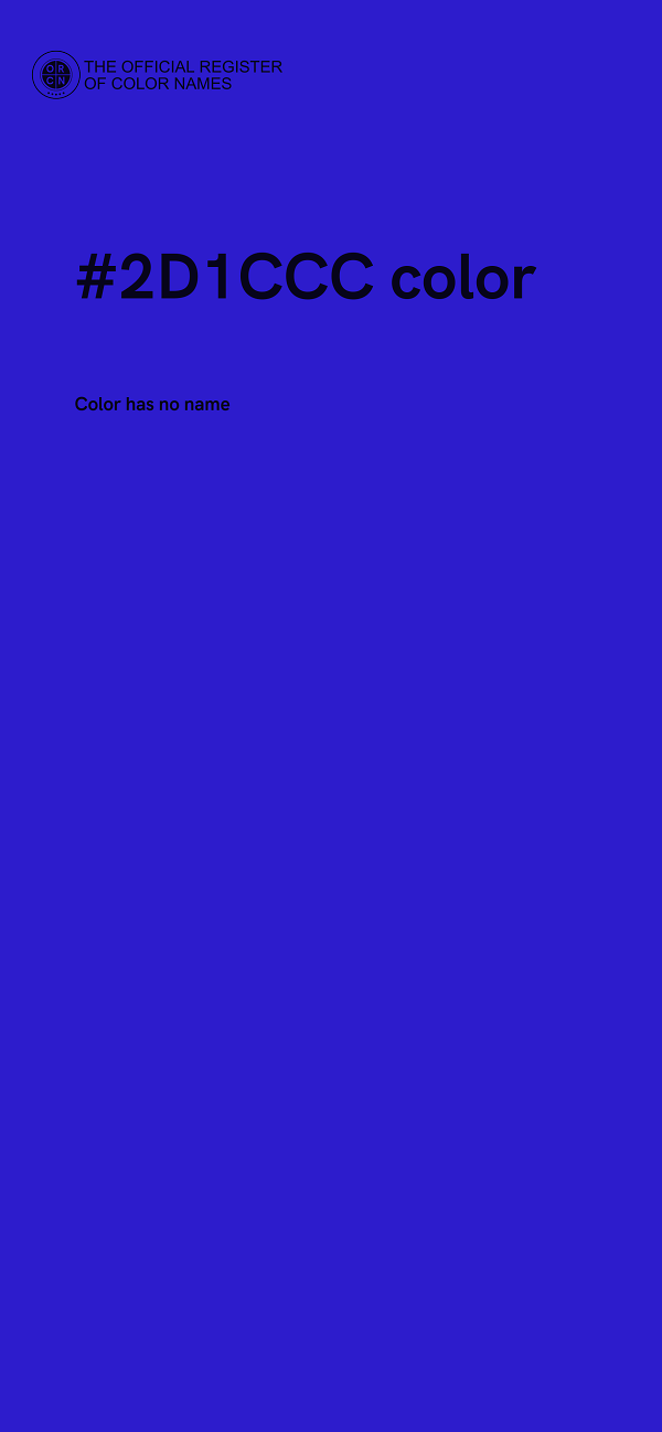#2D1CCC color image