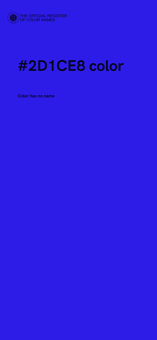 #2D1CE8 color image