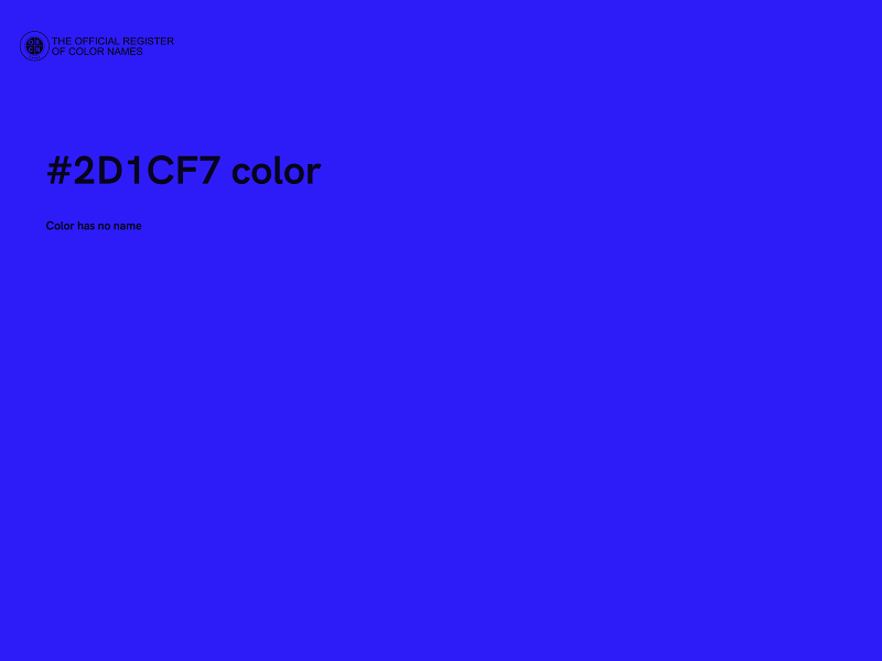 #2D1CF7 color image