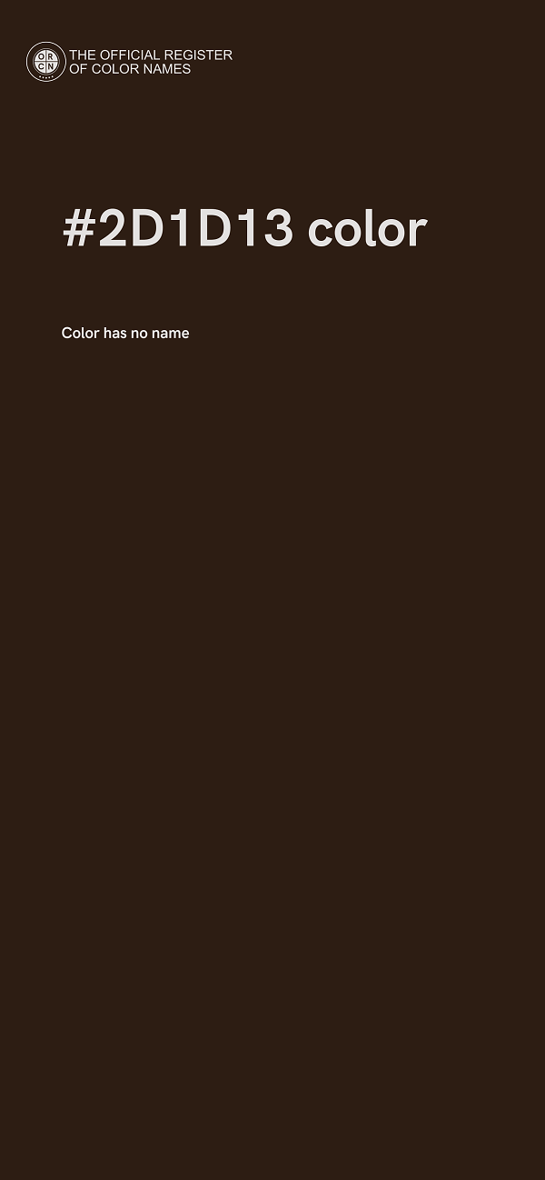 #2D1D13 color image