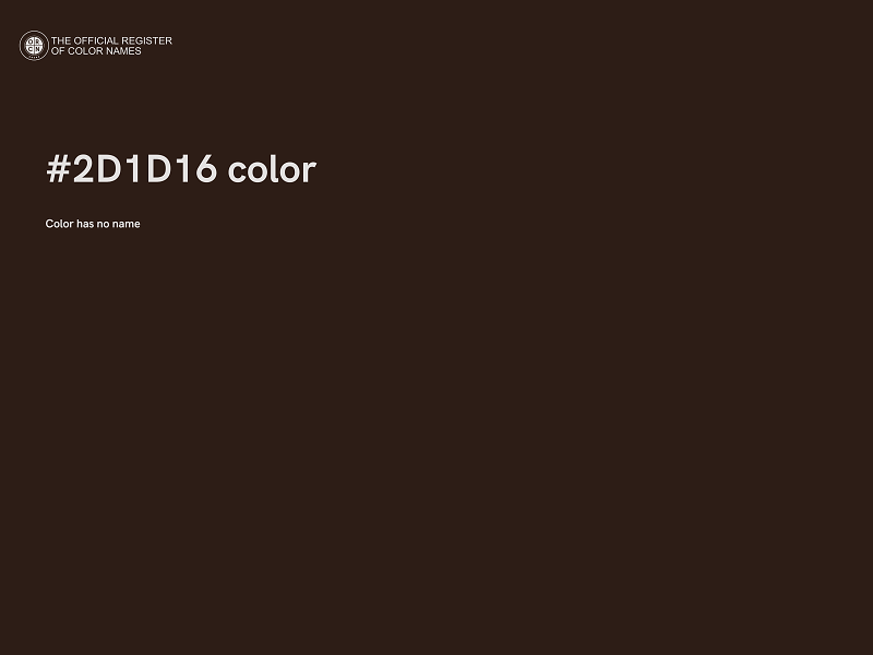 #2D1D16 color image